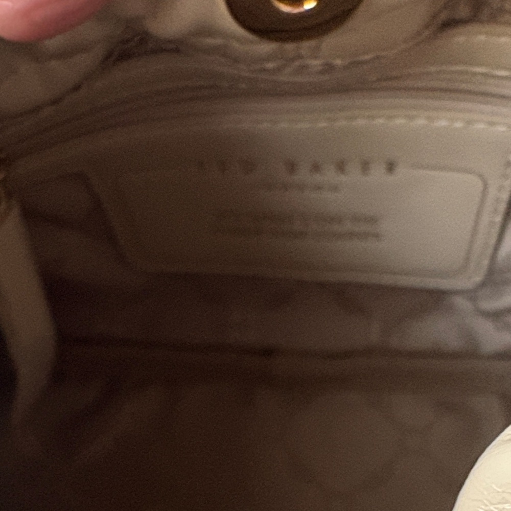 Ted Baker Cream Drawstring Crossbody with Gold Chain - Picture 9 of 14